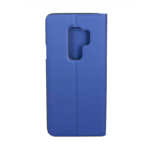 Синий чехол Clear View Standing для Samsung Galaxy S9 Plus с интерактивной полосой