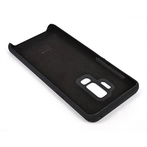 Фирменный бампер Silicon Silky And Soft-Touch Finish для Samsung Galaxy S9 Plus (G965) черного цвета