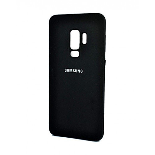 Фирменный бампер Silicon Silky And Soft-Touch Finish для Samsung Galaxy S9 Plus (G965) черного цвета