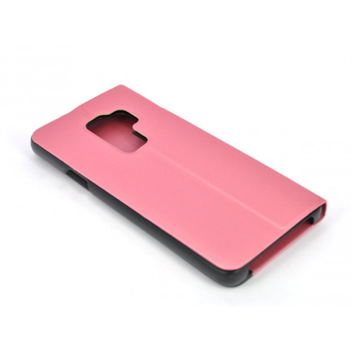 Розовый чехол Clear View Standing для Samsung Galaxy S9 Plus (G965) с интерактивной полосой