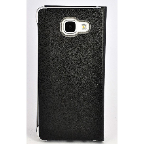 Кожаный фирменный черный чехол Flip Wallet для Samsung Galaxy A5 2016