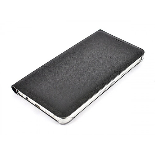 Кожаный фирменный черный чехол Flip Wallet для Samsung Galaxy A5 2016