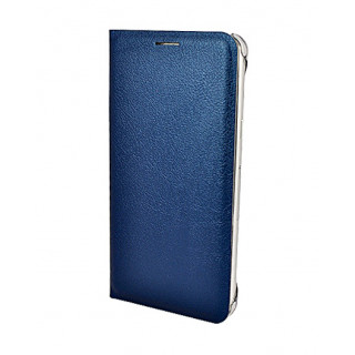 Синий фирменный кожаный чехол Flip Wallet для Samsung Galaxy A5 2016