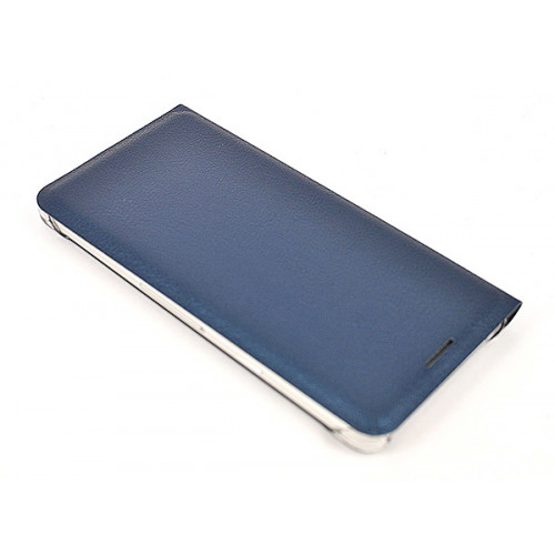 Синий фирменный кожаный чехол Flip Wallet для Samsung Galaxy A5 2016
