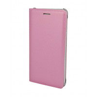 Розовый фирменный кожаный чехол Flip Wallet для Samsung Galaxy A5 2016