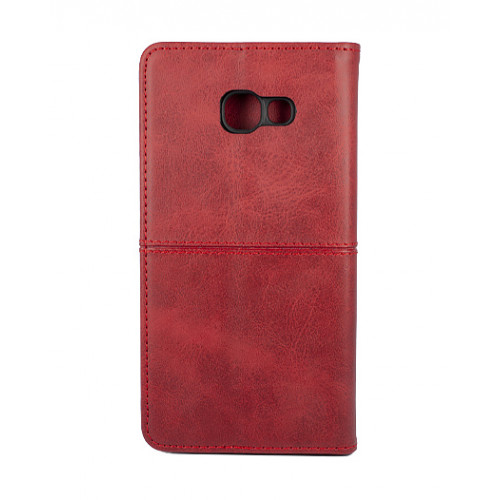 Красный дизайнерский кожаный чехол-обложка для Samsung Galaxy A5 2017 года с отделом для пластиковых карт