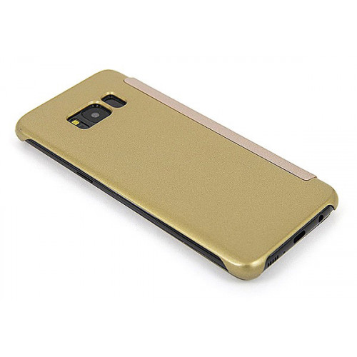 Золотой зеркальный чехол Clear View Cover для Samsung Galaxy S8