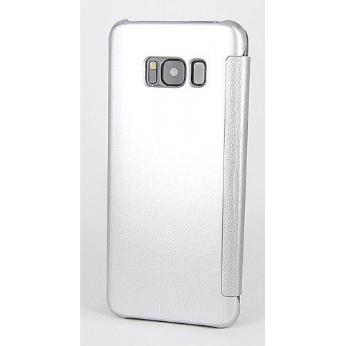 Зеркальный чехол Clear View Cover для Samsung Galaxy S8 серебро