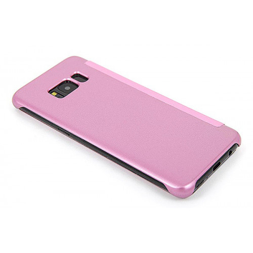 Розовый зеркальный чехол Clear View Cover для Samsung Galaxy S8