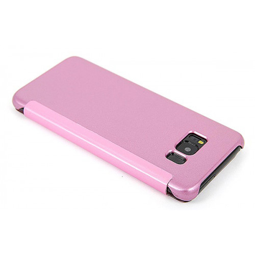 Розовый зеркальный чехол Clear View Cover для Samsung Galaxy S8