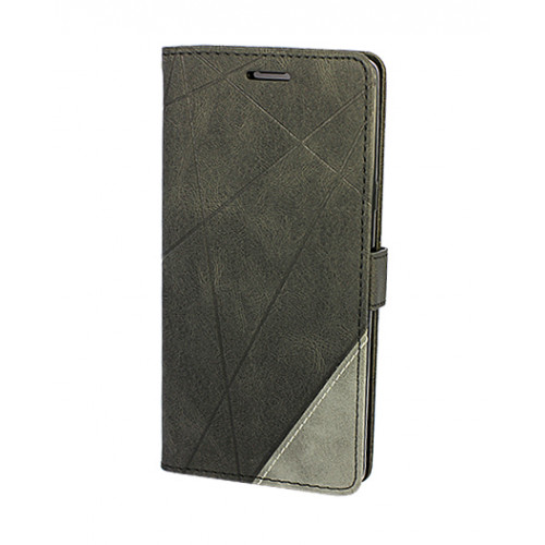 Черный кожаный премиум чехол-книжка для телефона Samsung Galaxy Note 8 с отделом для пластиковых карт 
