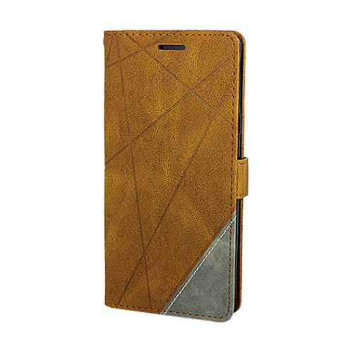 Коричневый кожаный чехол-книжка для Samsung Galaxy Note 8 с отделом для пластиковых карт 