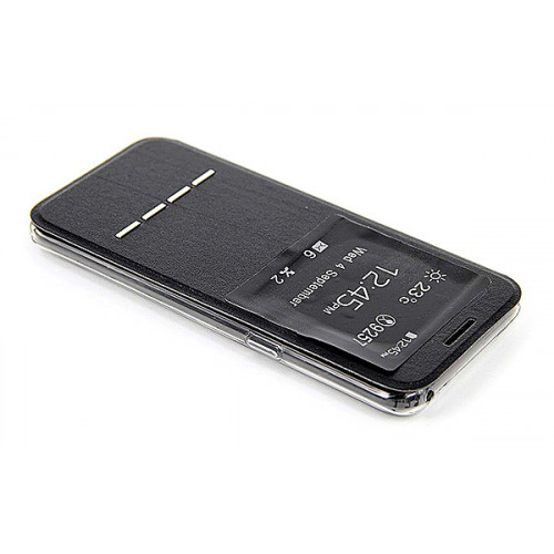 Черный фирменный чехол Cover Open с магнитной полоской для приема вызова на Samsung Galaxy S8