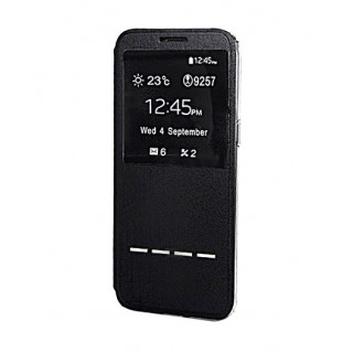 Черный фирменный чехол Cover Open с магнитной полоской для приема вызова на Samsung Galaxy Note 9