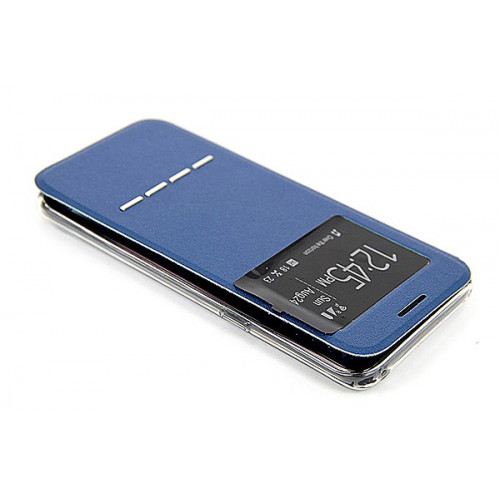Синий фирменный чехол Cover Open с магнитной полоской для приема вызова для Samsung Galaxy S8