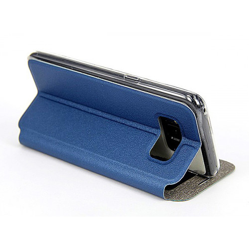 Синий фирменный чехол Cover Open с магнитной полоской для приема вызова для Samsung Galaxy S8