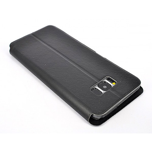 Кожаный черный чехол-книжка Flip Cover Open для Samsung Galaxy S8