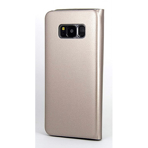 Золотой кожаный чехол-книжка Flip Cover Open для Samsung Galaxy S8