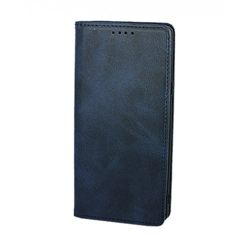 Синий кожаный премиум чехол-книжка для Samsung Galaxy S8 с отделом для пластиковых карт