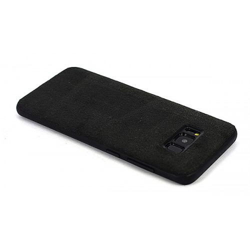 Защитный премиум чехол Alcantara для Samsung Galaxy S8 черного цвета