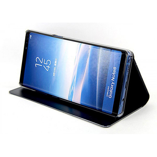 Черный зеркальный чехол Clear View Cover для Samsung Galaxy Note 8