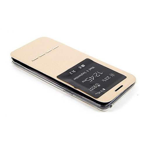 Золотой фирменный чехол Cover Open с магнитной полоской для приема вызова для Samsung Galaxy S8