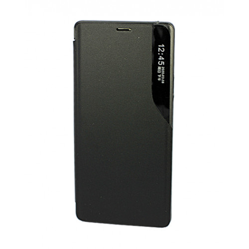 Кожаный фирменный чехол Clear View Standing для Samsung Galaxy Note 8 черный