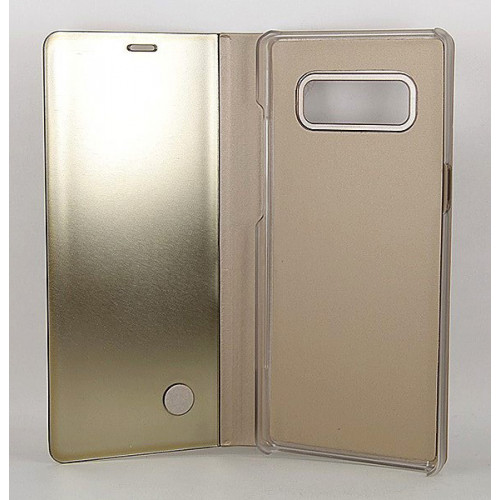 Золотой зеркальный чехол Clear View Cover для Samsung Galaxy Note 8