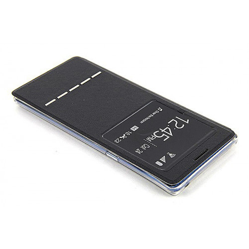 Черный фирменный чехол Cover Open с магнитной полоской для приема вызова на Samsung Galaxy Note 8