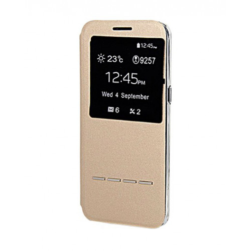 Золотой фирменный чехол Cover Open с магнитной полоской для приема вызова для Samsung Galaxy Note 8
