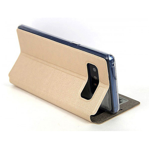 Золотой фирменный чехол Cover Open с магнитной полоской для приема вызова для Samsung Galaxy Note 8