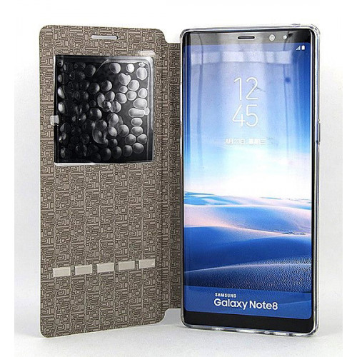 Синий фирменный чехол Cover Open с магнитной полоской для приема вызова для Samsung Galaxy Note 8