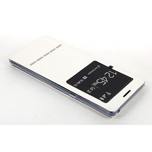 Белый фирменный чехол Cover Open с магнитной полоской для приема вызова для Samsung Galaxy Note 8