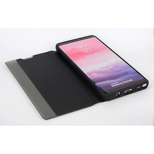 Черный чехол Clear View Standing для Samsung Galaxy Note 8 с интерактивной полосой