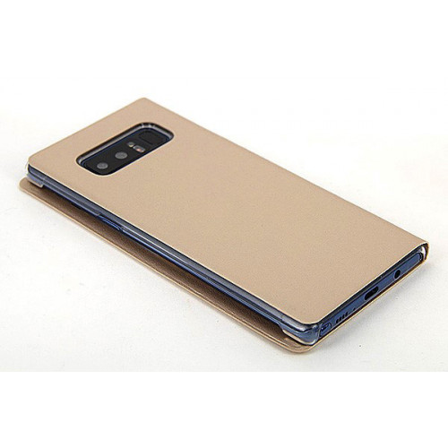 Золотой фирменный чехол-книжка Flip Cover Open для Samsung Galaxy Note 8