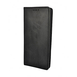 Черный кожаный премиум чехол-книжка для Samsung Galaxy Note 8 с отделом для пластиковых карт и магнитной крышкой