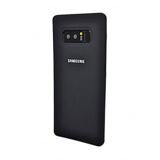 Фирменный бампер Silicon Silky And Soft-Touch Finish для Samsung Galaxy Note 8 черного цвета