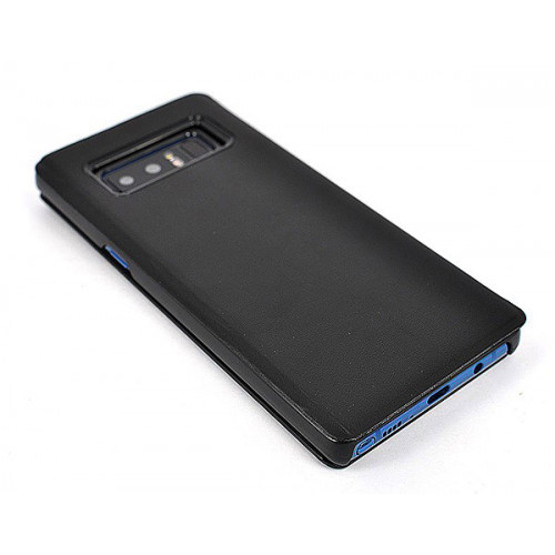 Чехол из кожи Clear View Standing для Samsung Galaxy Note 8 черного цвета
