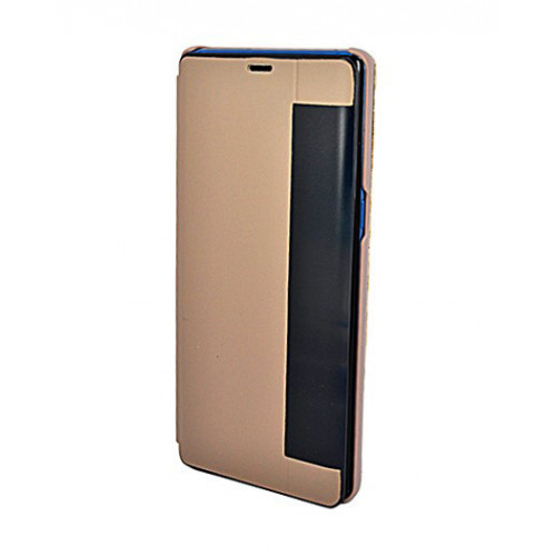 Чехол из кожи Clear View Standing для Samsung Galaxy Note 8 золотой