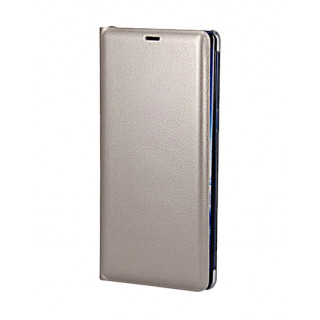 Кожаный фирменный чехол Flip Wallet для Samsung Galaxy Note 8 золотого цвета с отделом для пластиковых карт