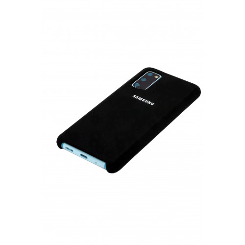 Фирменный бампер Silicon Silky And Soft-Touch Finish для Samsung Galaxy S20 FE черного цвета