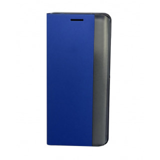 Синий чехол Clear View Standing для Samsung Galaxy S10 Plus с интерактивной полосой