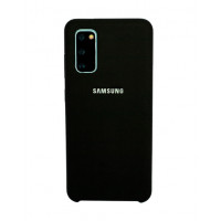 Фирменный бампер Silicon Silky And Soft-Touch Finish для Samsung Galaxy S20 черного цвета