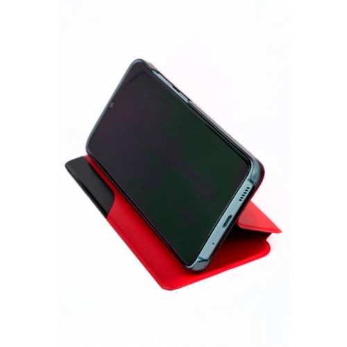 Кожаный чехол Clear View Standing для Samsung Galaxy S20 красного цвета