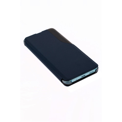 Кожаный чехол Clear View Standing для Samsung Galaxy S20 темно-синий