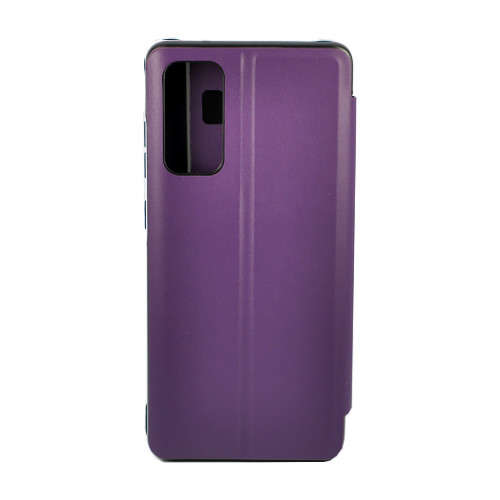 Кожаный чехол Clear View Standing для Samsung Galaxy S20 FE фиолетовый