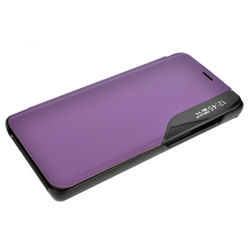 Кожаный чехол Clear View Standing для Samsung Galaxy S20 FE фиолетовый