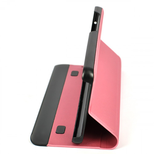 Розовый чехол Clear View Standing для Samsung Galaxy S20 FE с интерактивной полосой