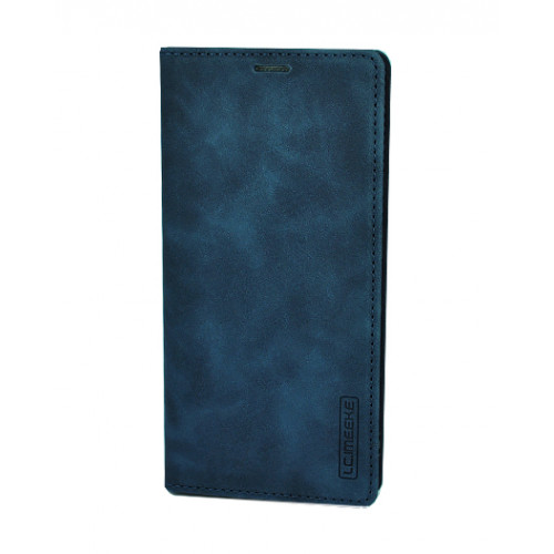 Синий премиум чехол-книжка для Samsung Galaxy S20 FE с отделом для пластиковых карт