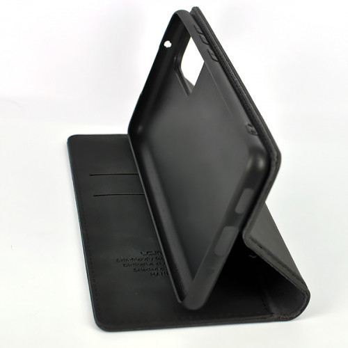 Черный премиум чехол-книжка для Samsung Galaxy S20 FE с отделом для пластиковых карт